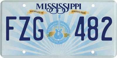 MS license plate FZG482