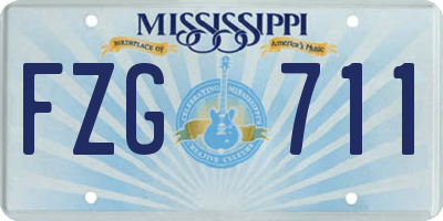 MS license plate FZG711
