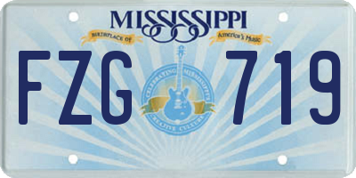 MS license plate FZG719
