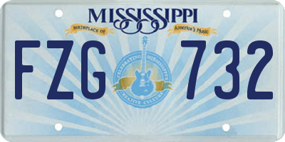 MS license plate FZG732