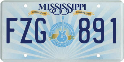 MS license plate FZG891