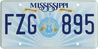 MS license plate FZG895