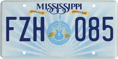 MS license plate FZH085