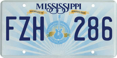 MS license plate FZH286