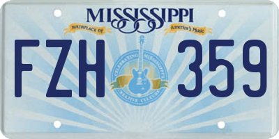 MS license plate FZH359