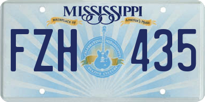 MS license plate FZH435