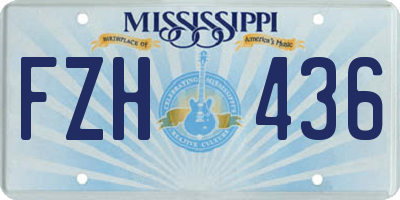 MS license plate FZH436