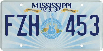MS license plate FZH453