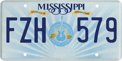 MS license plate FZH579