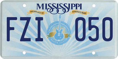 MS license plate FZI050