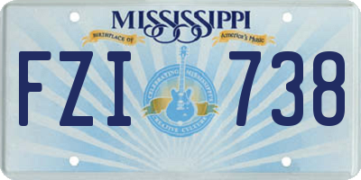 MS license plate FZI738