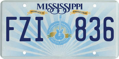 MS license plate FZI836
