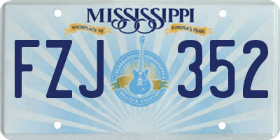 MS license plate FZJ352