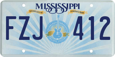 MS license plate FZJ412