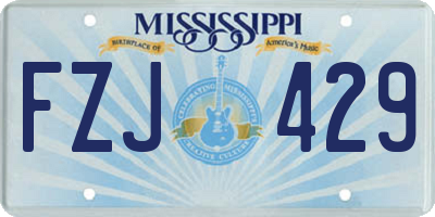 MS license plate FZJ429