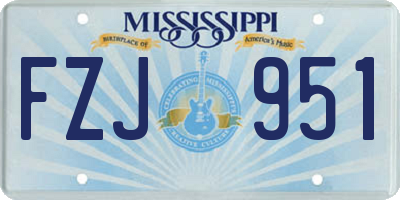 MS license plate FZJ951