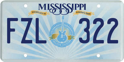 MS license plate FZL322