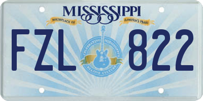 MS license plate FZL822