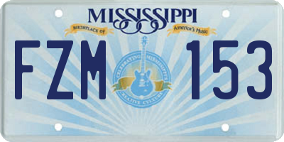 MS license plate FZM153