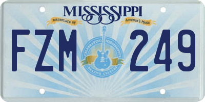 MS license plate FZM249
