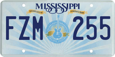 MS license plate FZM255
