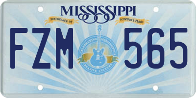 MS license plate FZM565
