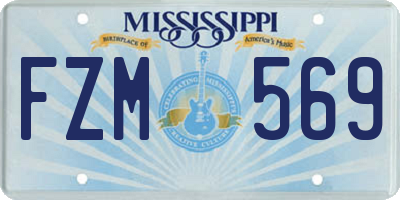 MS license plate FZM569