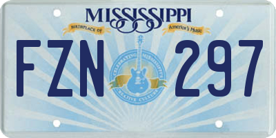 MS license plate FZN297