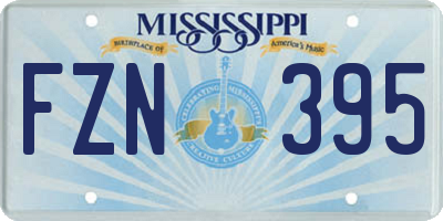 MS license plate FZN395