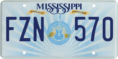 MS license plate FZN570