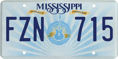MS license plate FZN715