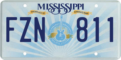 MS license plate FZN811