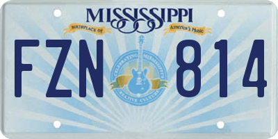 MS license plate FZN814