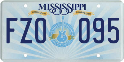 MS license plate FZO095
