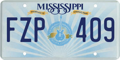 MS license plate FZP409