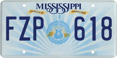 MS license plate FZP618
