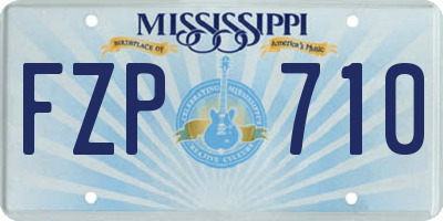 MS license plate FZP710