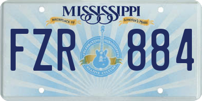 MS license plate FZR884