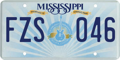 MS license plate FZS046