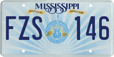 MS license plate FZS146