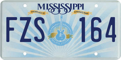 MS license plate FZS164