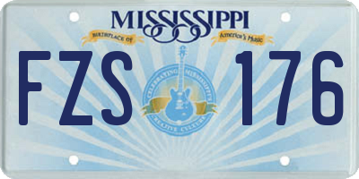 MS license plate FZS176