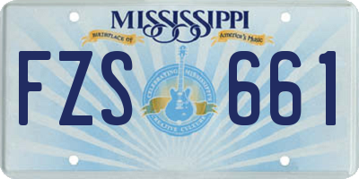 MS license plate FZS661