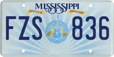 MS license plate FZS836