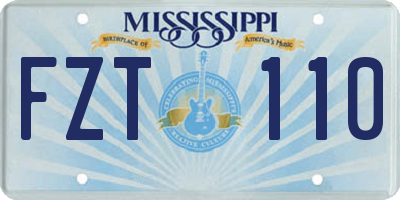 MS license plate FZT110