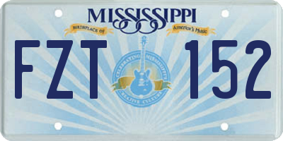 MS license plate FZT152