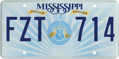 MS license plate FZT714