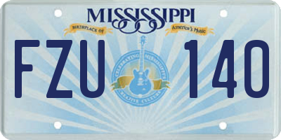 MS license plate FZU140