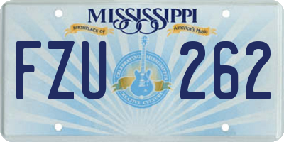 MS license plate FZU262