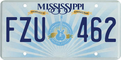 MS license plate FZU462